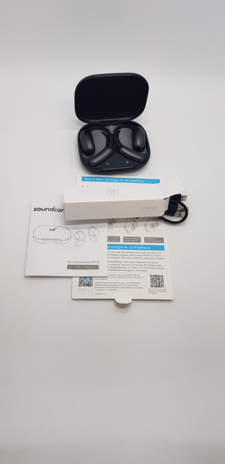 SOUNDCORE BY ANKER Aerofit 2, Open-ear Kopfhörer Bluetooth ,B-Ware,Neuwertig