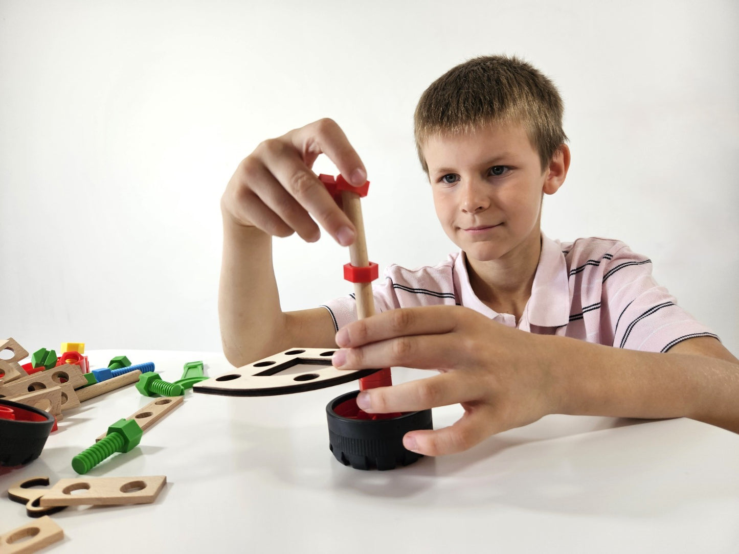 Konstruktionsspielzeug Holz Bausatz LKW ab 4Jahren CONSTRUCTOR JUNIOR 3×1 TRUCK