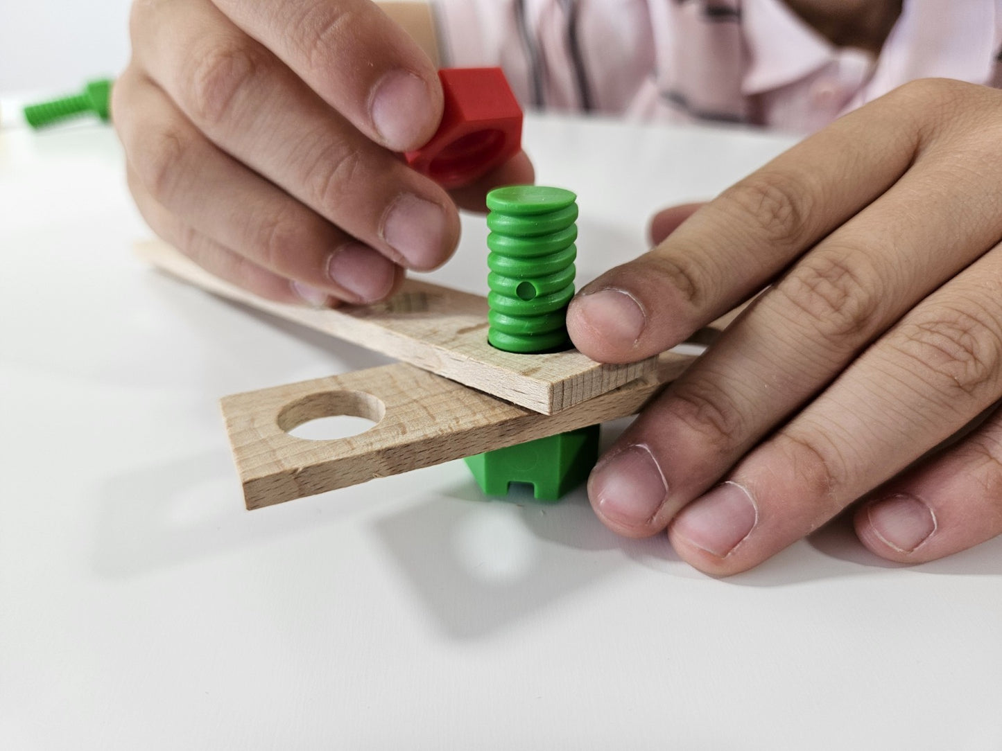 Konstruktionsspielzeug Holz ab 4Jahren CONSTRUCTOR JUNIOR 3×1 FORKLIFT TRUCK