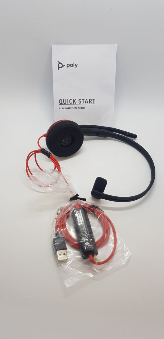 Plantronics Blackwire 3210 USB Headset Mikrofon Office PC B-Ware Neuwertig
