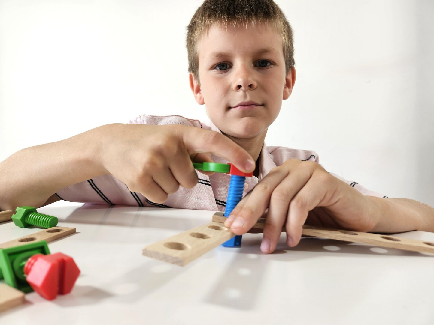 Konstruktionsspielzeug Holz ab4Jahren CONSTRUCTOR JUNIOR 3×1 OFF ROAD VEHICLE