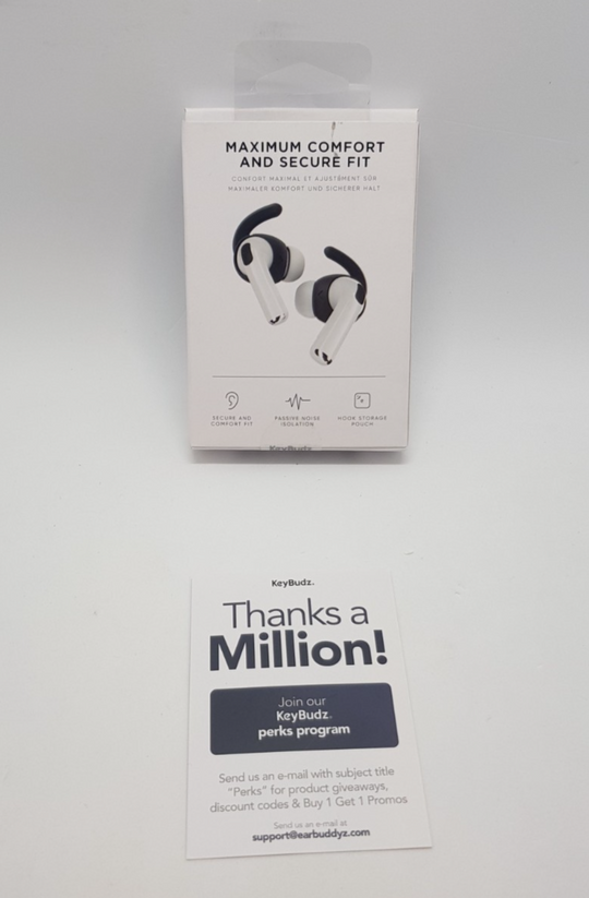 Keybudz EarBuddyz Ersatz Ohrpolster für Earbuds Schwarz B-Ware Neuwertig!