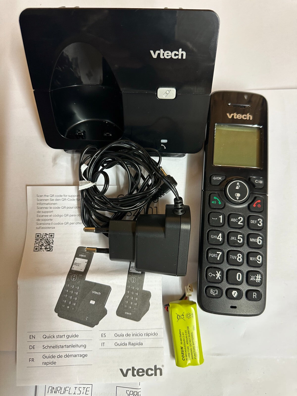 VTech CS2000 schnurloses Telefon, ECO+ Modus, Festnetztelefon, schwarz.
