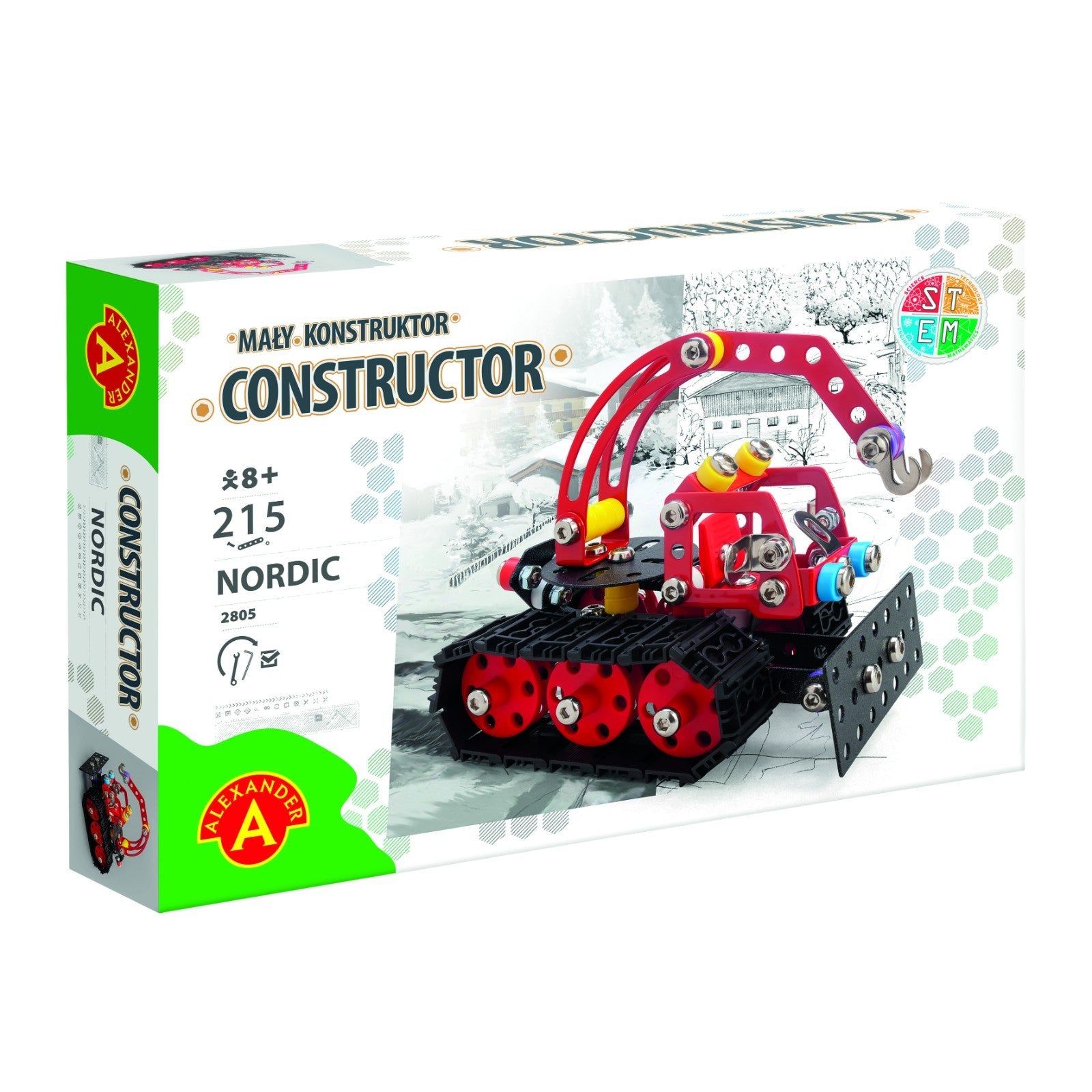 Konstruktionsspielzeug Metall Bausatz LKW mit Anhänger ab 8 Jahren CONSTR NORDIC