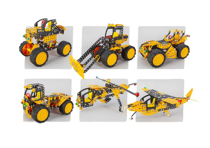 Konstruktionsspielzeug Metall Bausatz 7in1 Fahrzeuge ab 8 Jahren  PRO SCRATCH