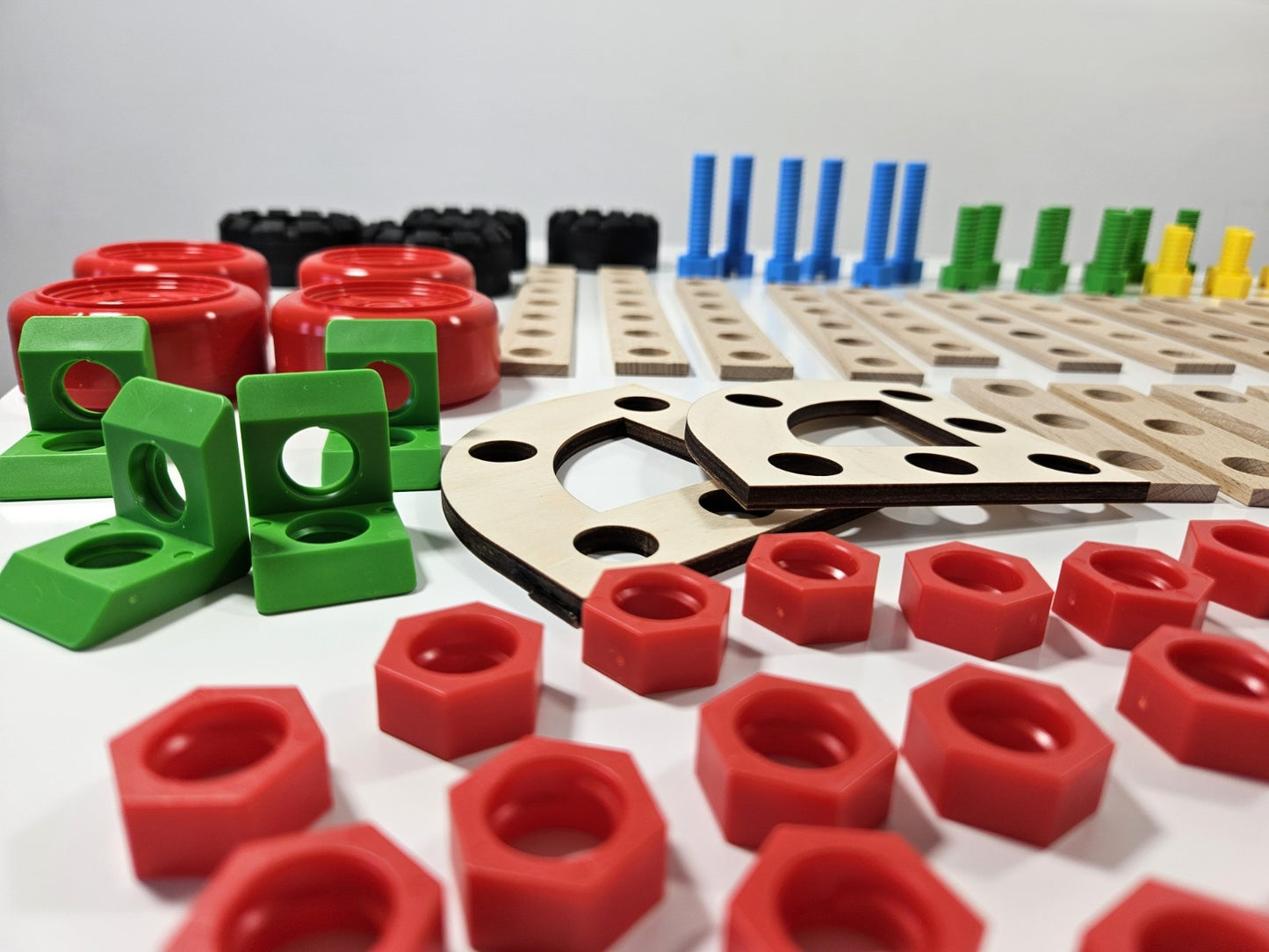 Konstruktionsspielzeug Holz ab 4Jahren CONSTRUCTOR JUNIOR 3×1 FORKLIFT TRUCK