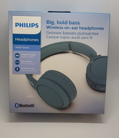 Philips On Ear Kopfhörer H4205BL/00 mit Bass Boost-Taste Bluetooth, 29 Stunden