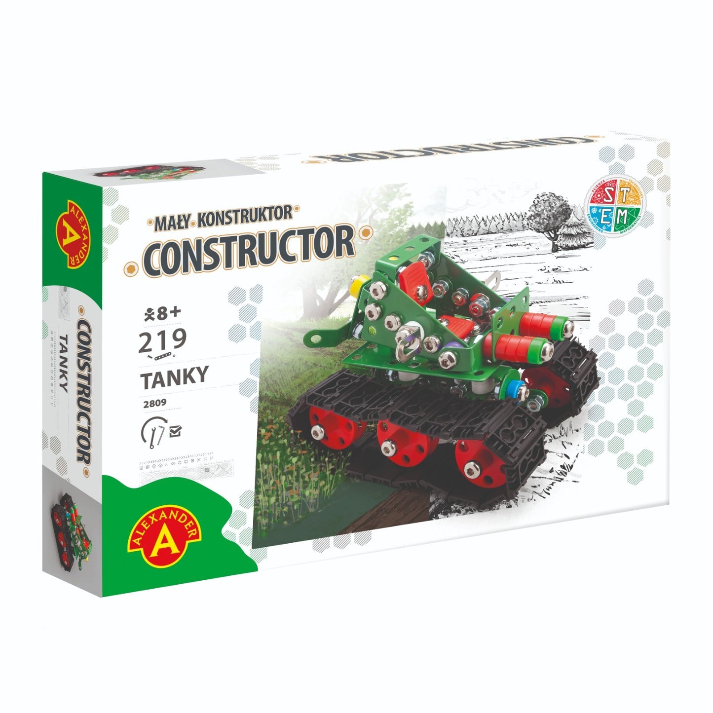 Konstruktionsspielzeug Metall Baus Kettenfahrzeug ab 8 Jahren CONSTRUCTOR TANKY