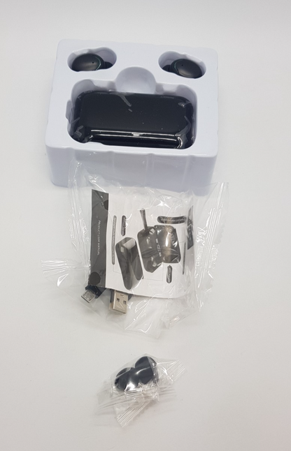 Kopfhörer TWS F9-5 kabelloser Ohrhörer mit PowerBank Bluetooth SCHWARZ