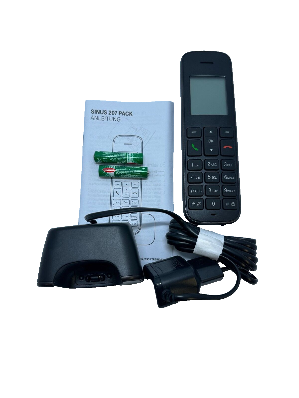 Telekom Sinus A 207 - Erweiterung Mobilteil, Schwarz, B-Ware