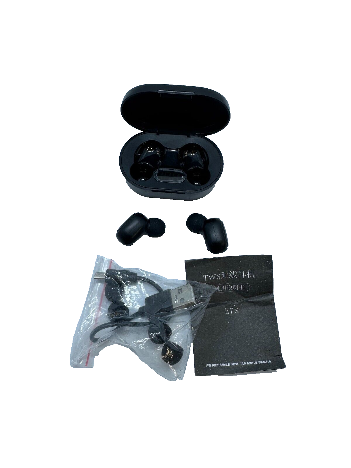 E7S True Wireless Ear Buds, B-Ware.Neuwertig,3/14/2907,2905;3/21/1875;3/22/1223