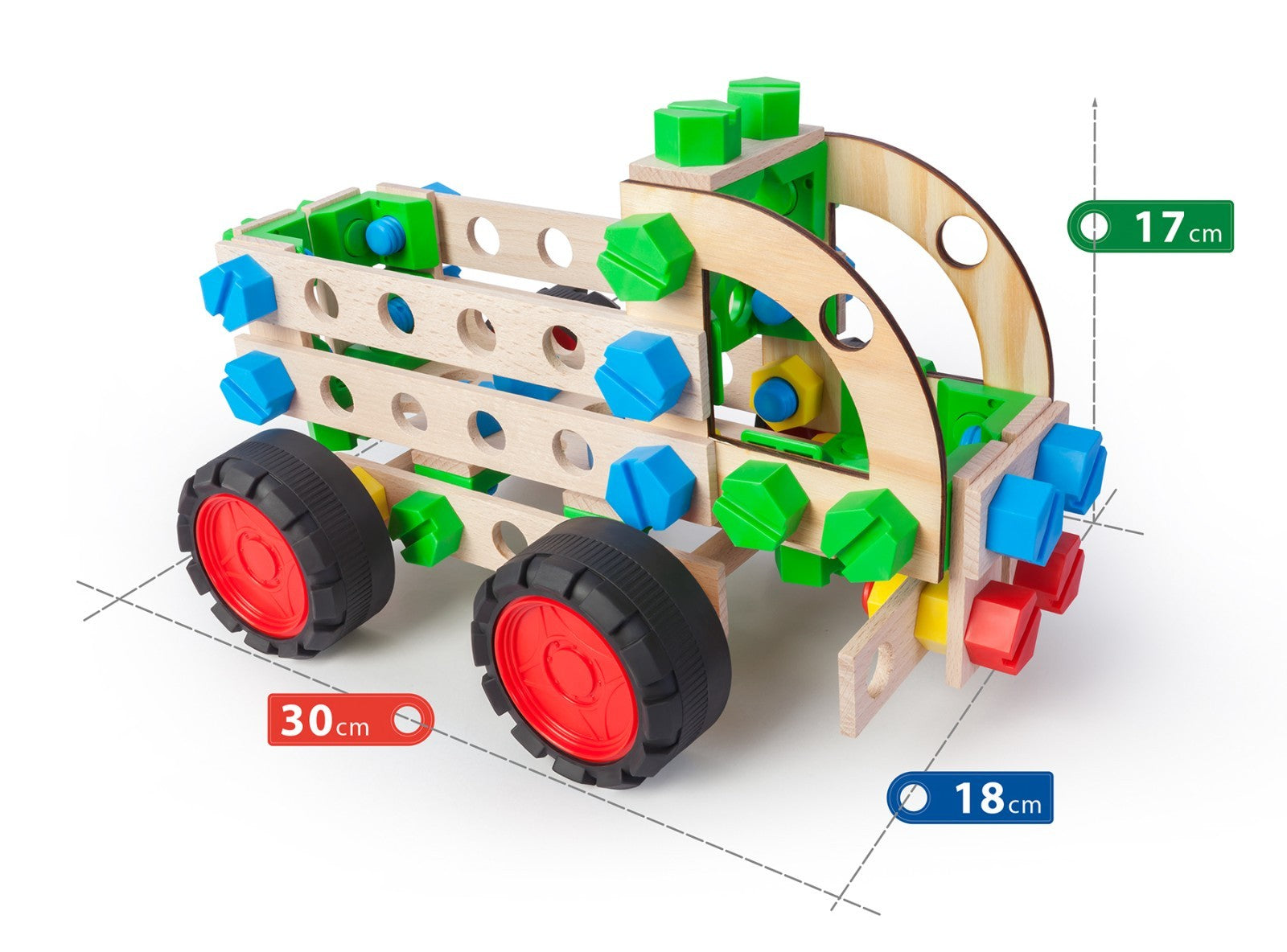 Konstruktionsspielzeug Holz Bausatz LKW ab 4Jahren CONSTRUCTOR JUNIOR 3×1 TRUCK