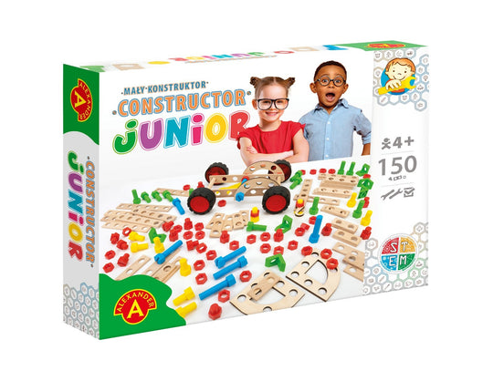 Konstruktionsspielzeug JUNIOR Selbstbau Set 150 Teile  Holz  ab 4 Jahren