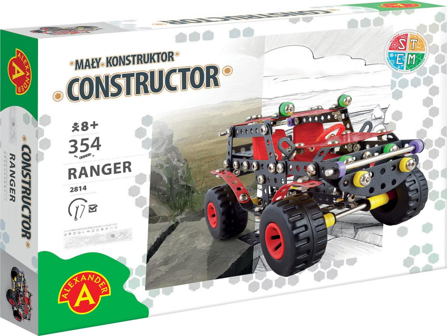 Konstruktionsspielzeug Metall Bausatz 354 Teile Geländewagen ab 8 Jahren RANGER