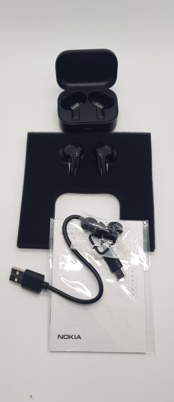 Nokia E3500 True Wireless Earbuds Kopfhörer Bluetooth 5.0 Kabellos, schwarz