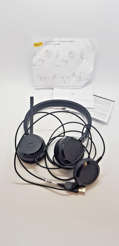 Jabra Evolve 20 USB Headset Mikrofon Office PC B-Ware Neuwertig
