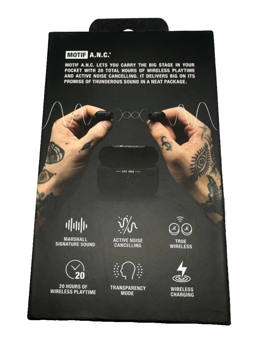 Marshall Motif  A.N.C. Kabelloser In-Ear-Kopfhörer - Schwarz B-Ware