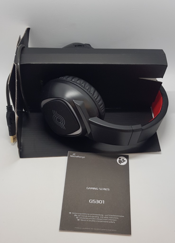 MediaRange MRGS301 7.1 Gaming Headset Mikrofon PC PS5 Xbox B-Ware Neuwertig