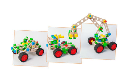 Konstruktionsspielzeug Holz  ab4Jahren CONSTRUCTOR JUNIOR 3×1 OFF ROAD VEHICLE