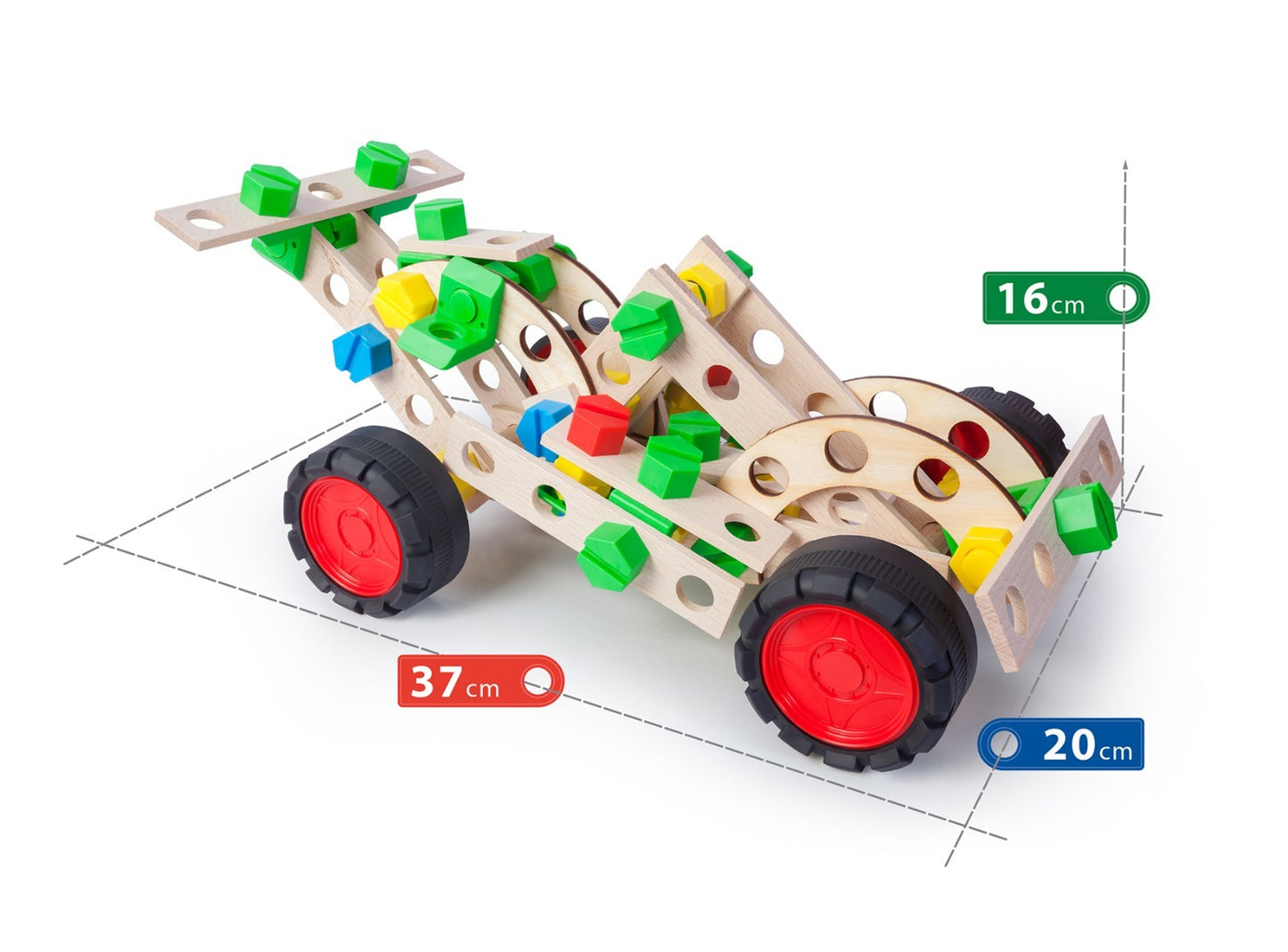 Konstruktionsspielzeug Holz Bausatz ab 4 Jahren CONSTRUCTOR JUNIOR SPORTSCAR
