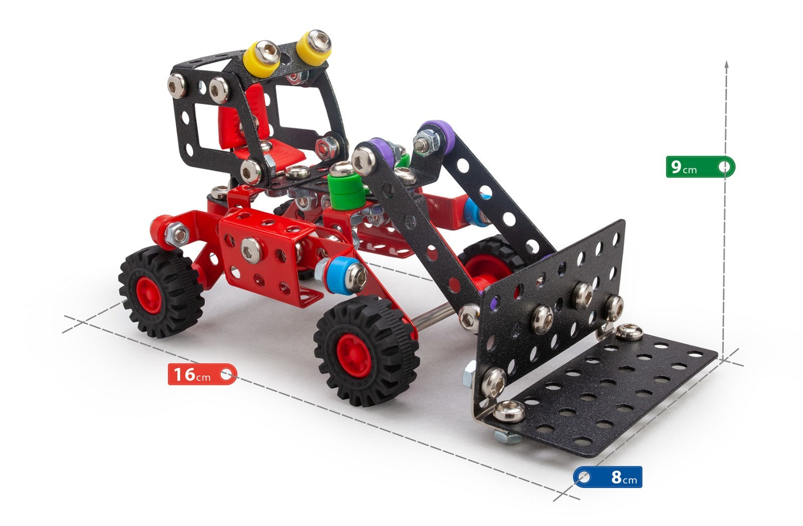 Konstruktionsspielzeug Metall Bausatz Kranfahrzeug ab 8 Jahren CONSTRUCTOR KRAMY