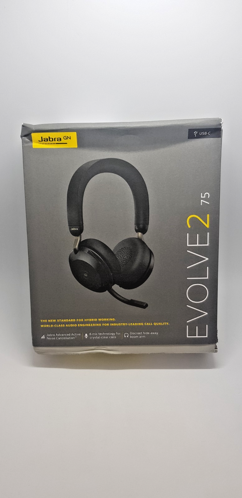 Jabra Evolve2 75 USB Headset Mikrofon Office Call Center PC B-Ware Neuwertig