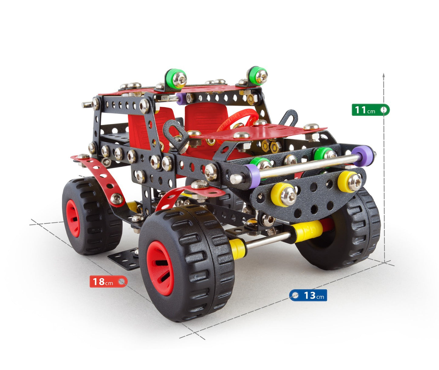 Konstruktionsspielzeug Metall Bausatz 354 Teile Geländewagen ab 8 Jahren RANGER