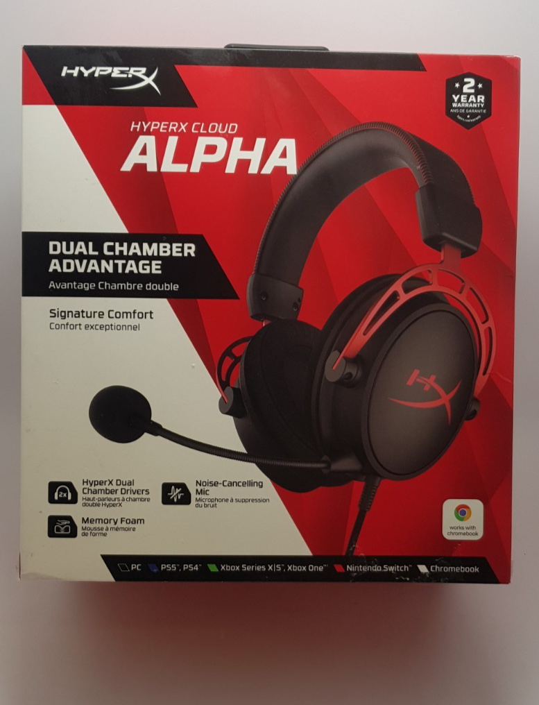 HyperX Cloud Alpha Gaming Headset PS5 PC Mikrofon B-Ware Neuwertig