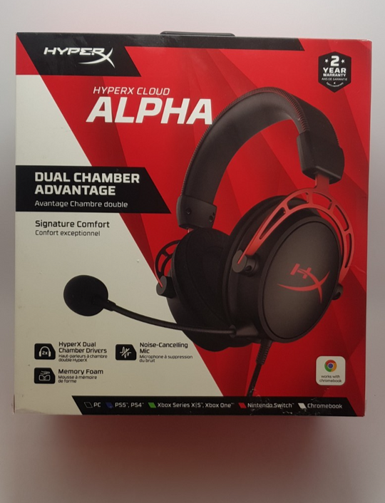 HyperX Cloud Alpha Gaming Headset PS5 PC Mikrofon B-Ware Neuwertig