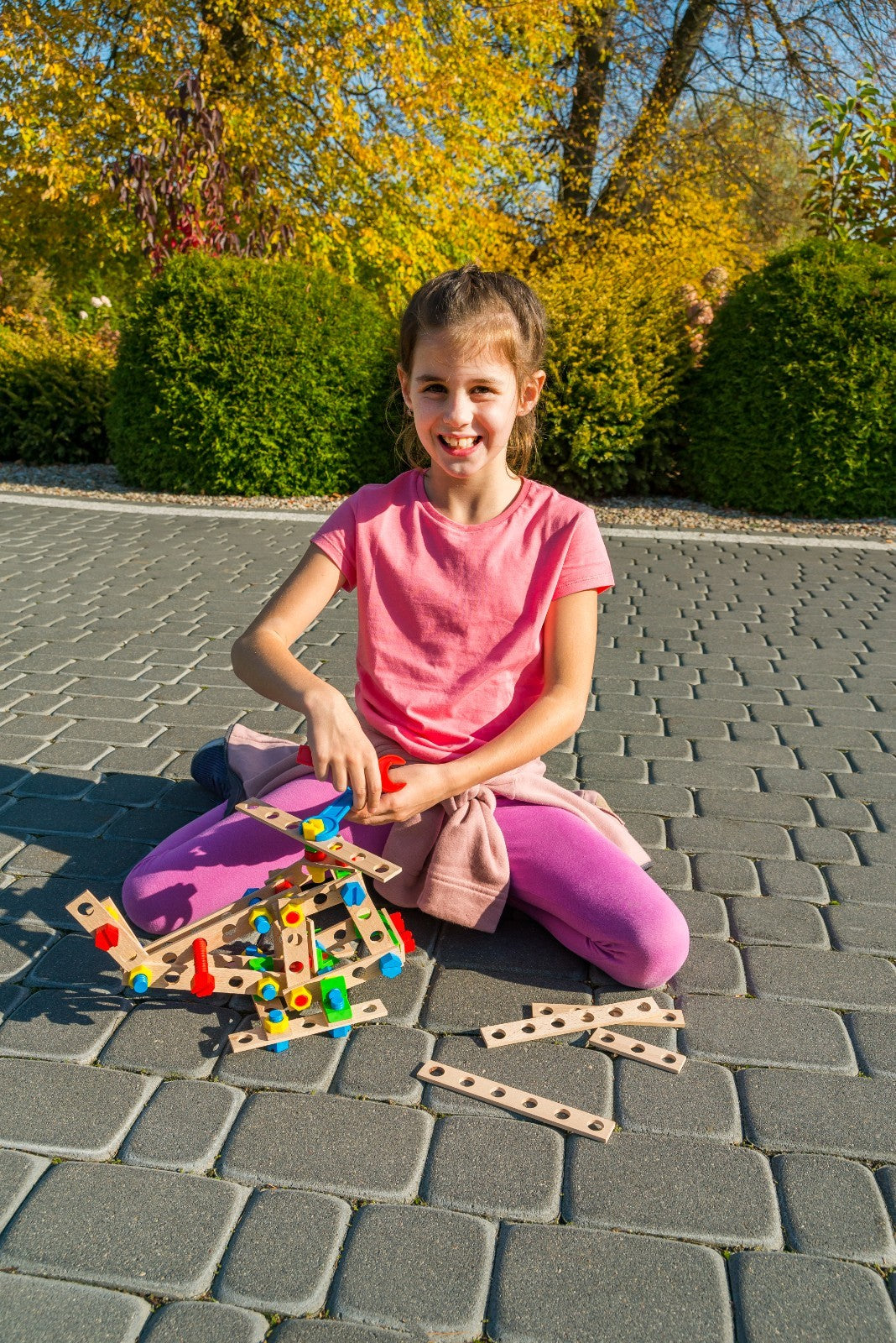 Konstruktionsspielzeug JUNIOR Selbstbau Set 150 Teile  Holz  ab 4 Jahren