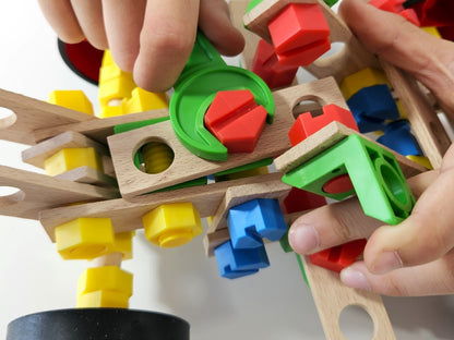 Konstruktionsspielzeug Holz  ab4Jahren CONSTRUCTOR JUNIOR 3×1 OFF ROAD VEHICLE