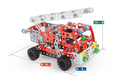 Konstruktionsspielzeug Metall Bausatz Feuerwehrfahrzeug ab 8 Jahren FIRE ENGINE