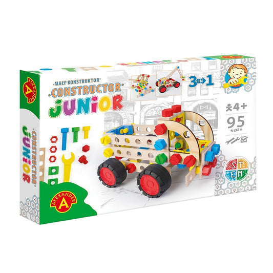 Konstruktionsspielzeug Holz Bausatz LKW ab 4Jahren CONSTRUCTOR JUNIOR 3×1 TRUCK