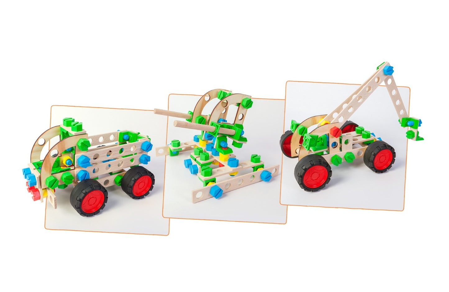 Konstruktionsspielzeug Holz Bausatz LKW ab 4Jahren CONSTRUCTOR JUNIOR 3×1 TRUCK