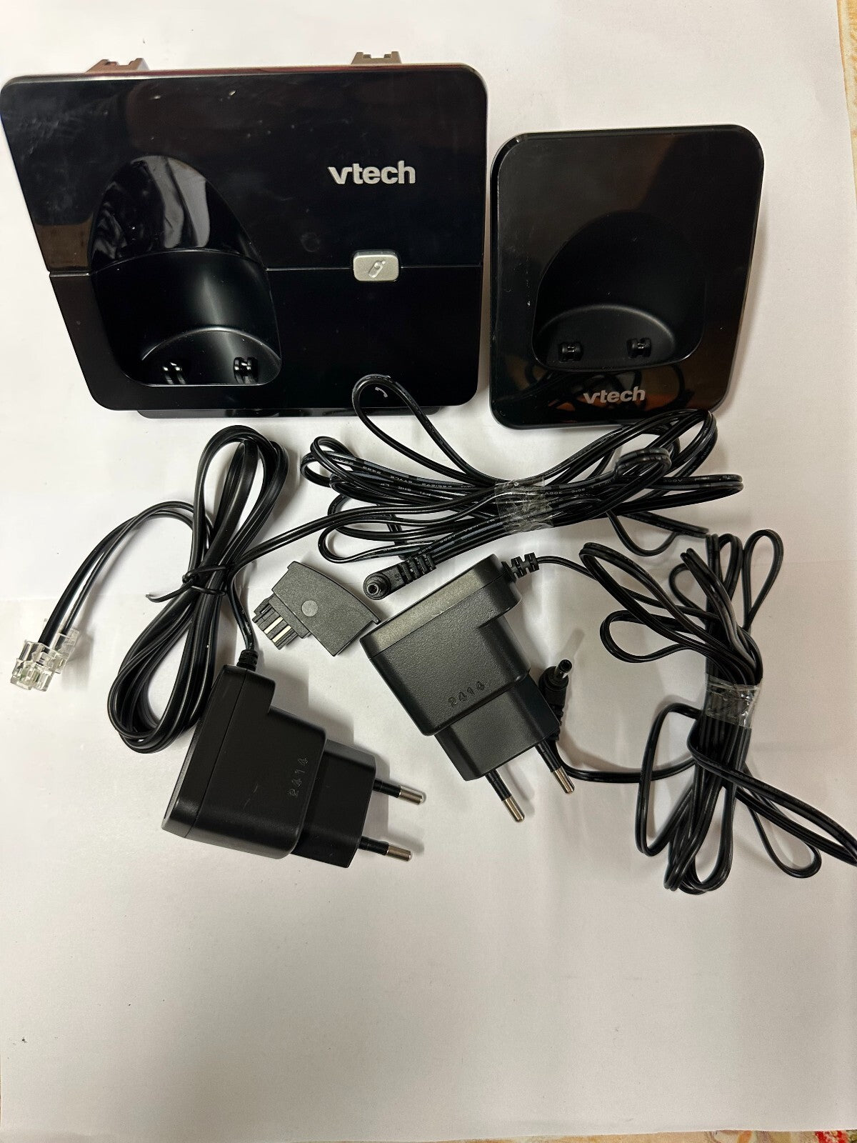 VTech CS2001 schnurloses Telefon mit 2 Mobilteilen Festnetztelefon ohne Akkus!