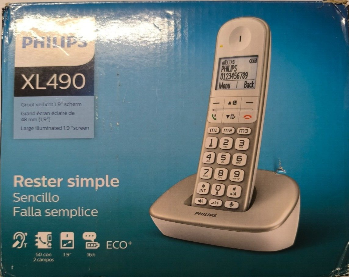 Philips XL490 DECT Schnurloses Telefon Mobilteil Große Tasten weiß