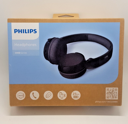 Philips TAH3209BL Over-Ear Headphones Bluetooth ANC Schwarz B-Ware Neuwertig