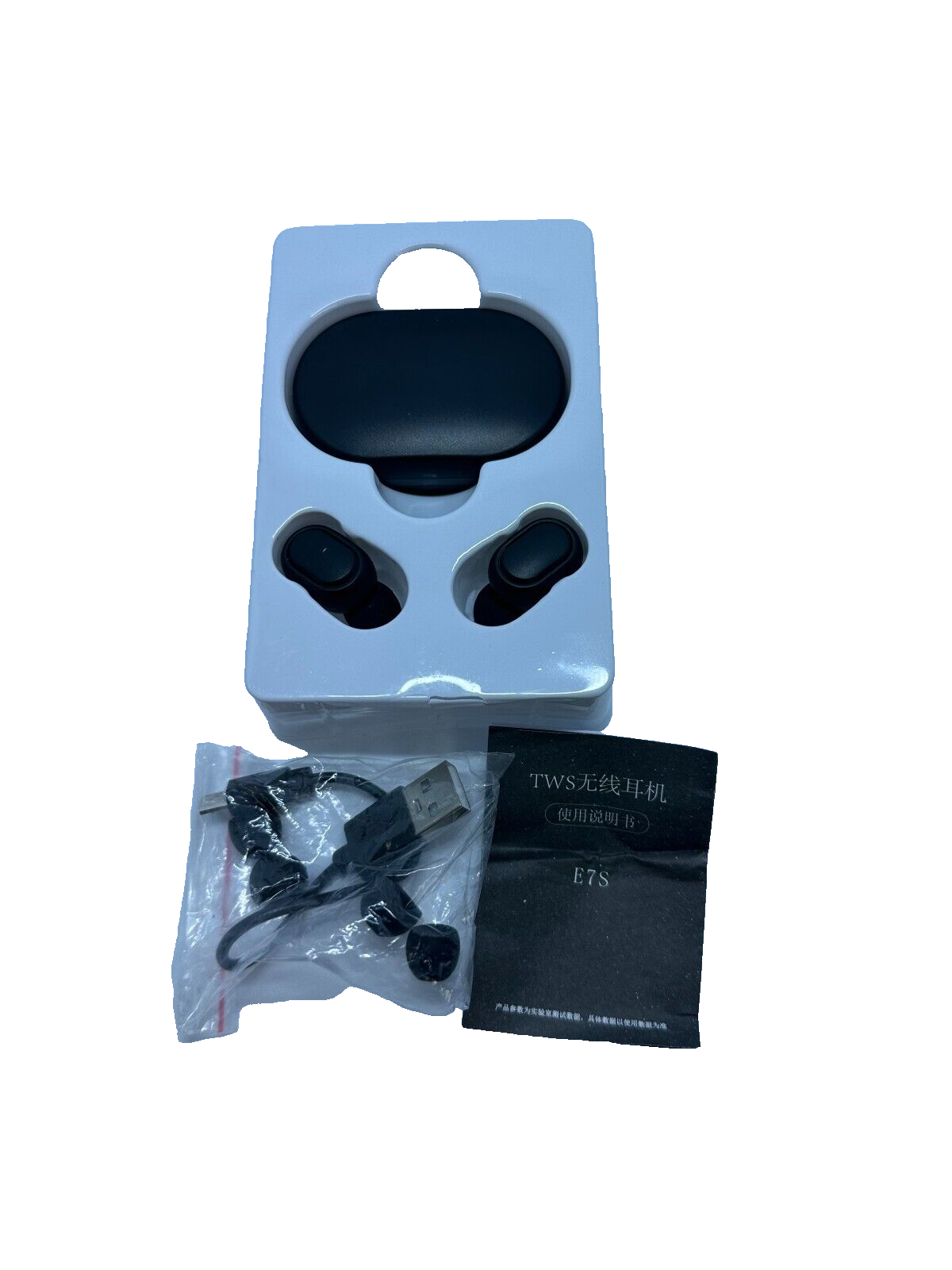 E7S True Wireless Ear Buds, B-Ware.Neuwertig,3/14/2907,2905;3/21/1875;3/22/1223