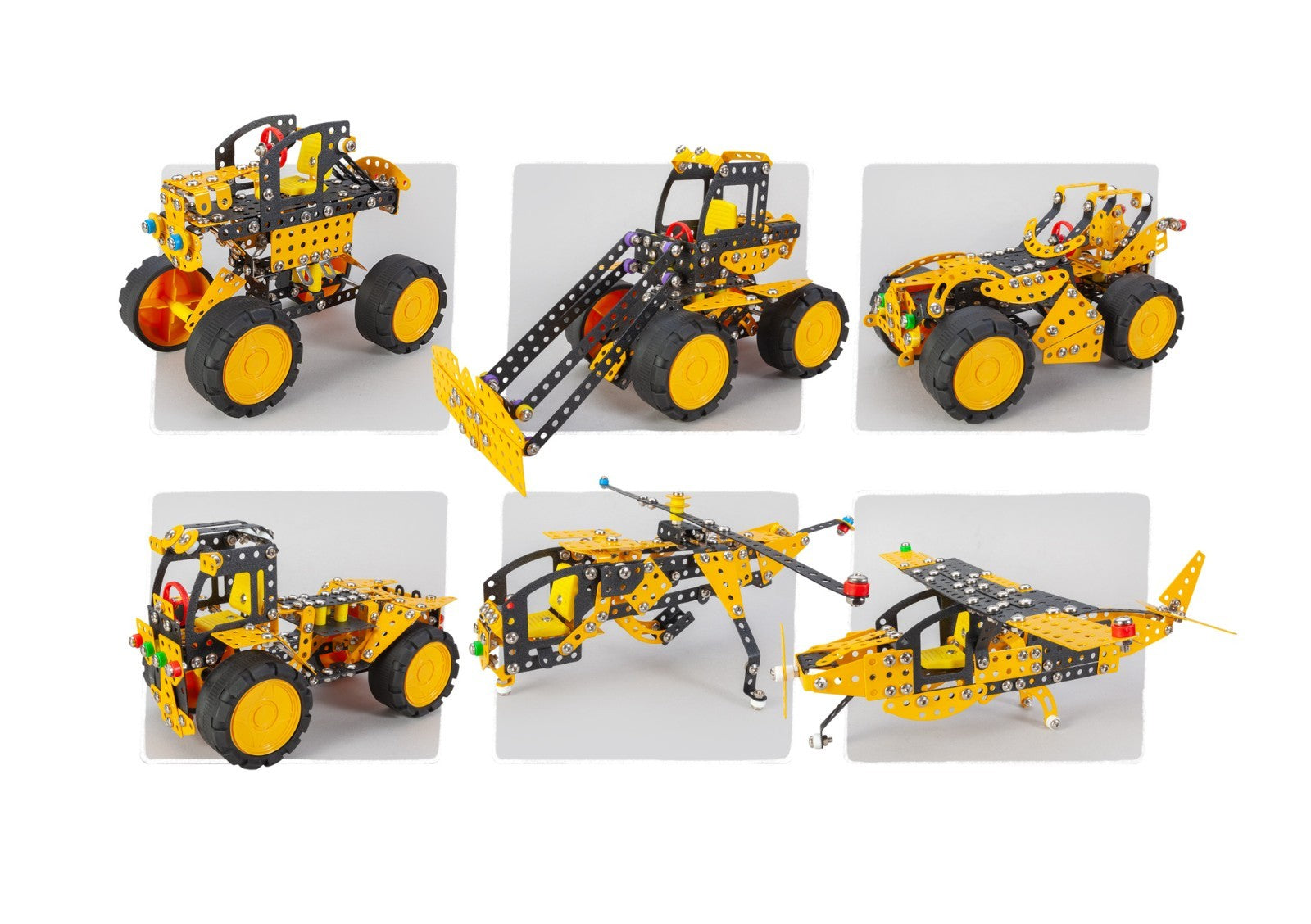 Konstruktionsspielzeug Metall Bausatz 7in1 Fahrzeuge ab 8 Jahren  PRO SCRATCH