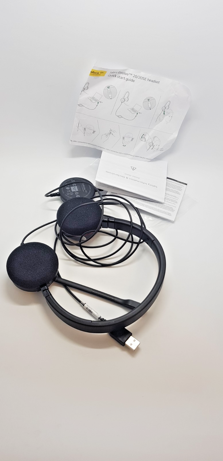 Jabra Evolve 20 USB Headset Mikrofon Office PC B-Ware Neuwertig