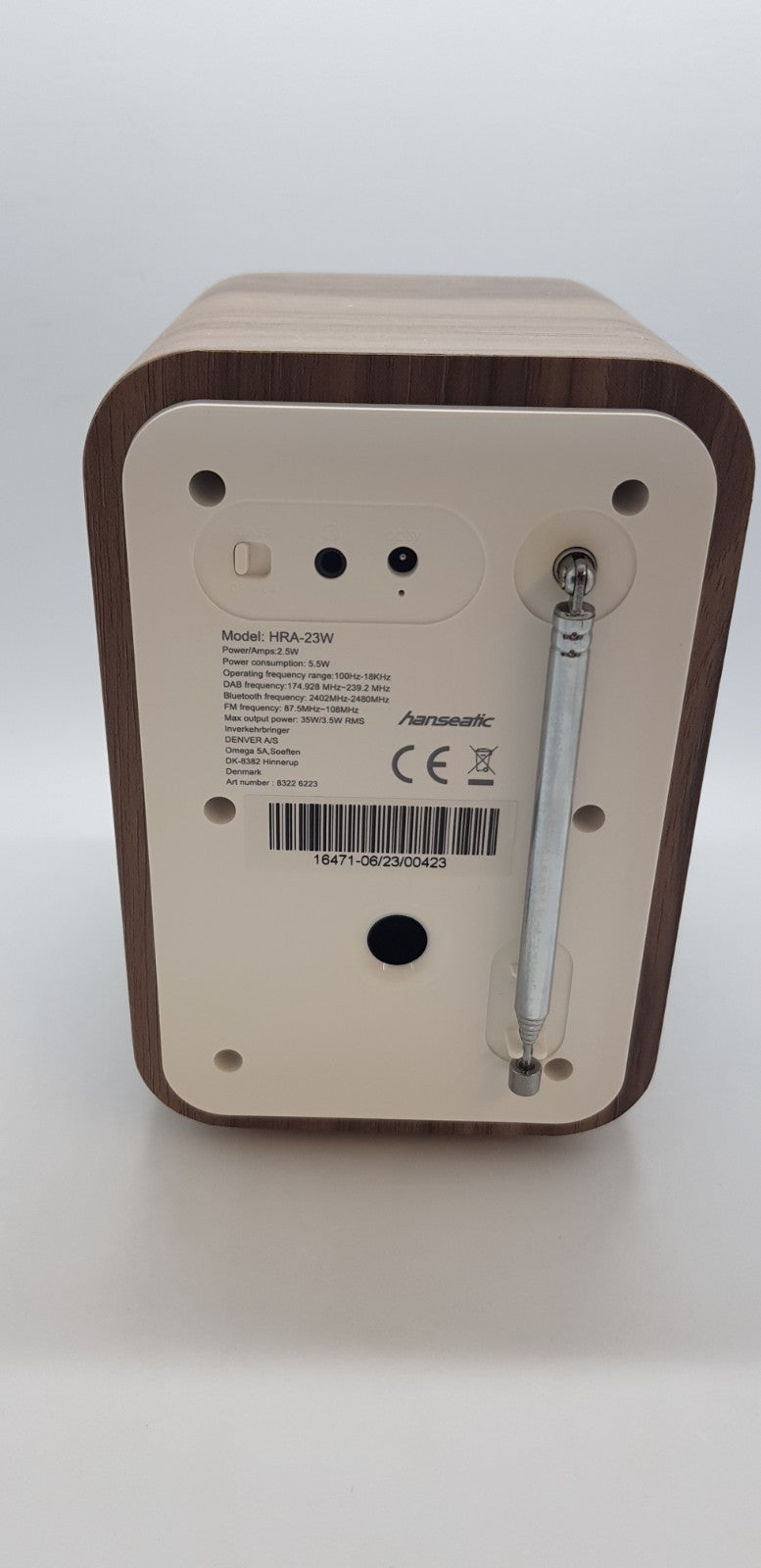 Hanseatic HRA-23G Digitalradio (DAB) (3,5 W) weiß/braun