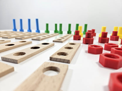 Konstruktionsspielzeug JUNIOR Selbstbau Set 50 Teile Holz-für Kinder ab 4 Jahren