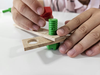 Konstruktionsspielzeug Holz Bausatz ab 4Jahren CONSTRUCTOR JUNIOR 3×1 BUGGY