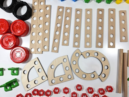 Konstruktionsspielzeug Holz ab 4Jahren CONSTRUCTOR JUNIOR 3×1 FORKLIFT TRUCK