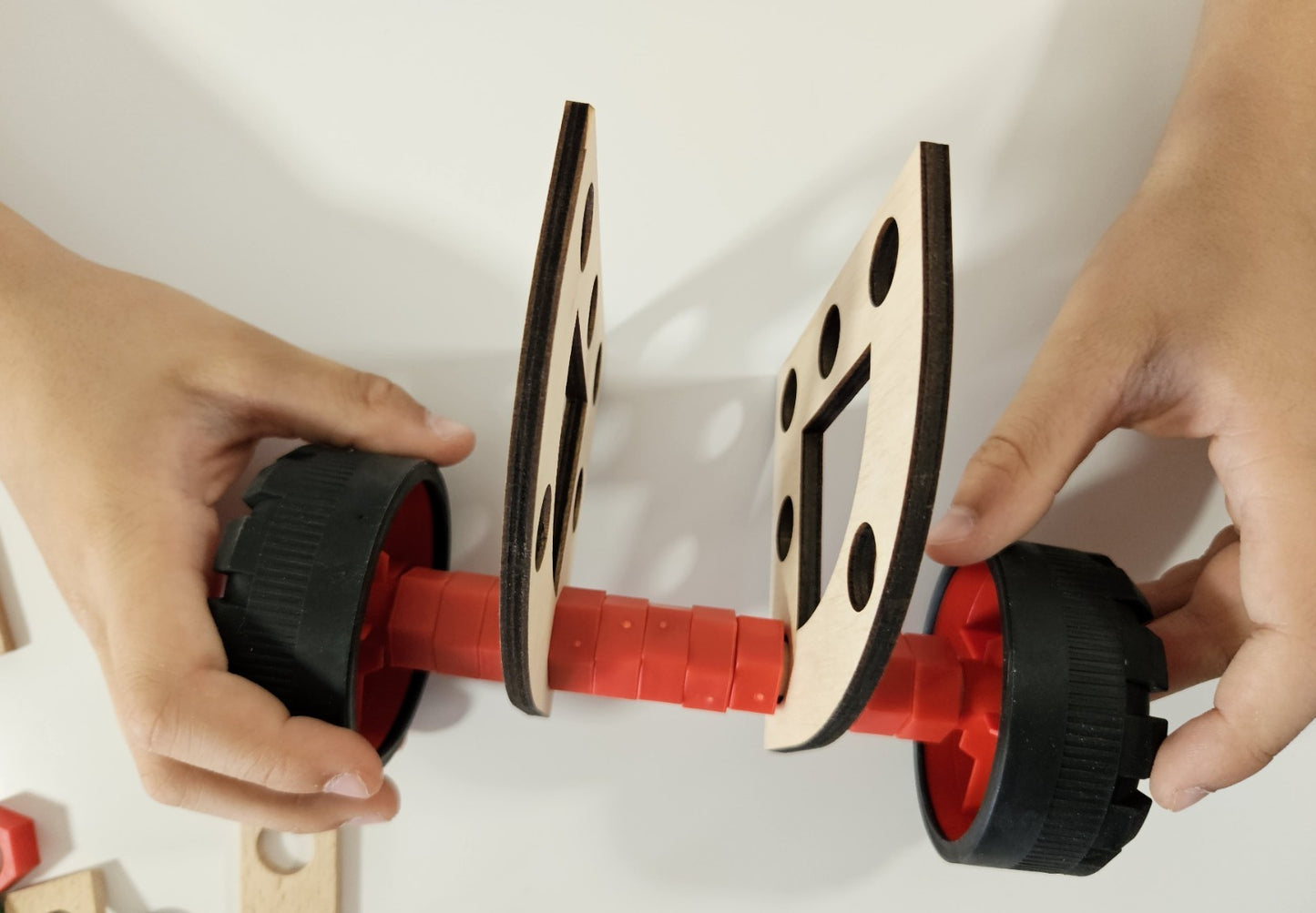 Konstruktionsspielzeug Holz Bausatz  ab4Jahren CONSTRUCTOR JUNIOR 3×1 PULL TRUCK