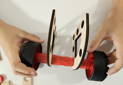 Konstruktionsspielzeug Holz Bausatz  ab4Jahren CONSTRUCTOR JUNIOR 3×1 PULL TRUCK