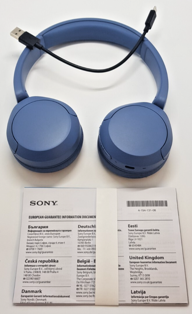 Sony WH-CH520 Bluetooth Wireless On-Ear Kopfhörer mit Mikrofon B-Ware Neuwertig!