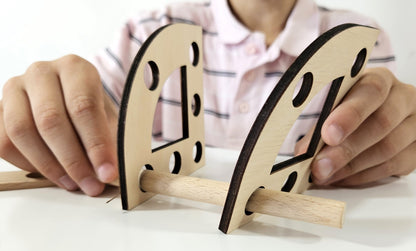 Konstruktionsspielzeug Holz ab 4Jahren CONSTRUCTOR JUNIOR 3×1 FORKLIFT TRUCK