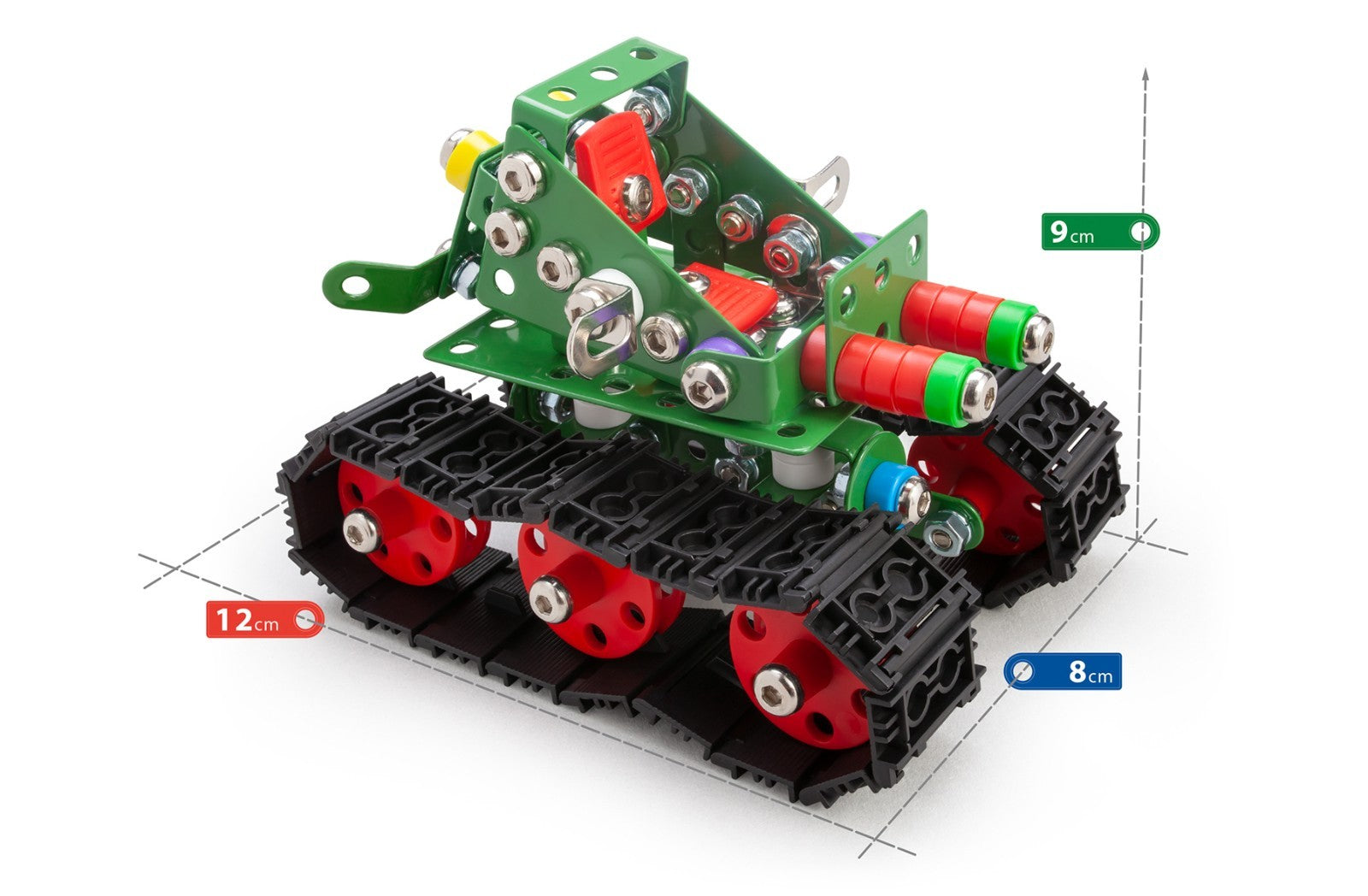 Konstruktionsspielzeug Metall Baus Kettenfahrzeug ab 8 Jahren CONSTRUCTOR TANKY