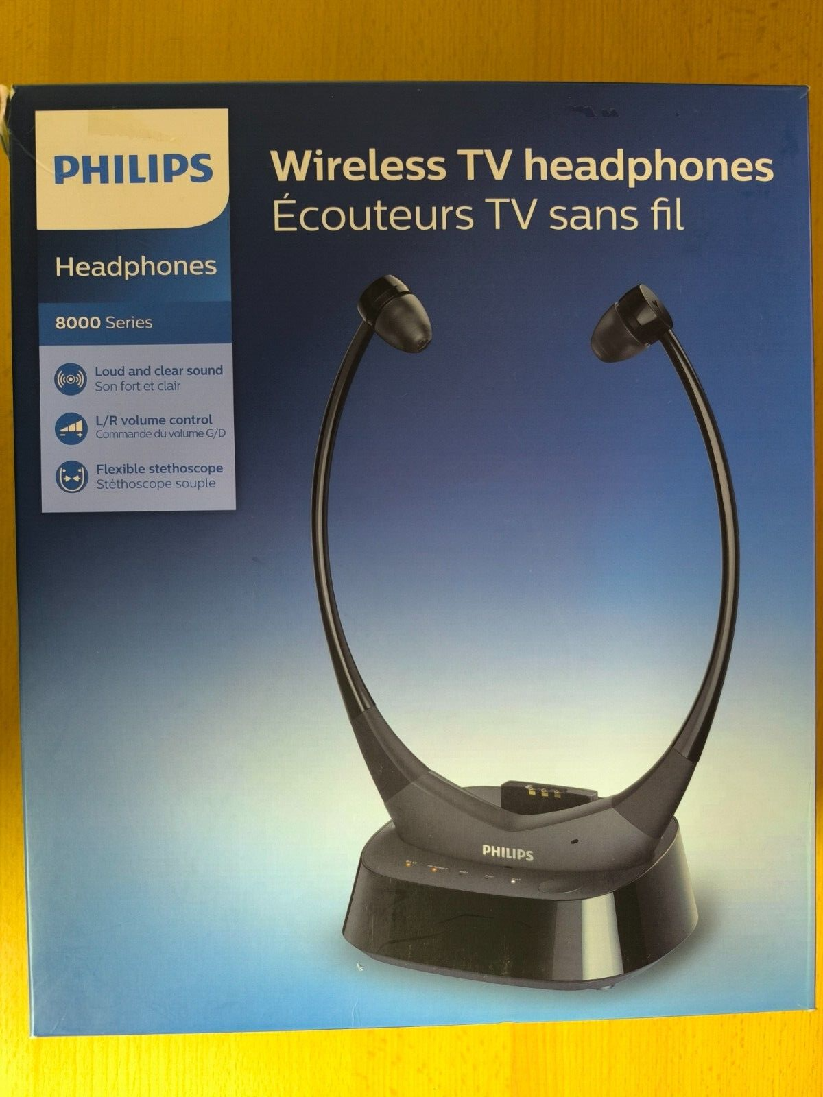 Philips E8005BK/10 In Ear TV Kopfhörer mit Digitaler Wireless Verbindung